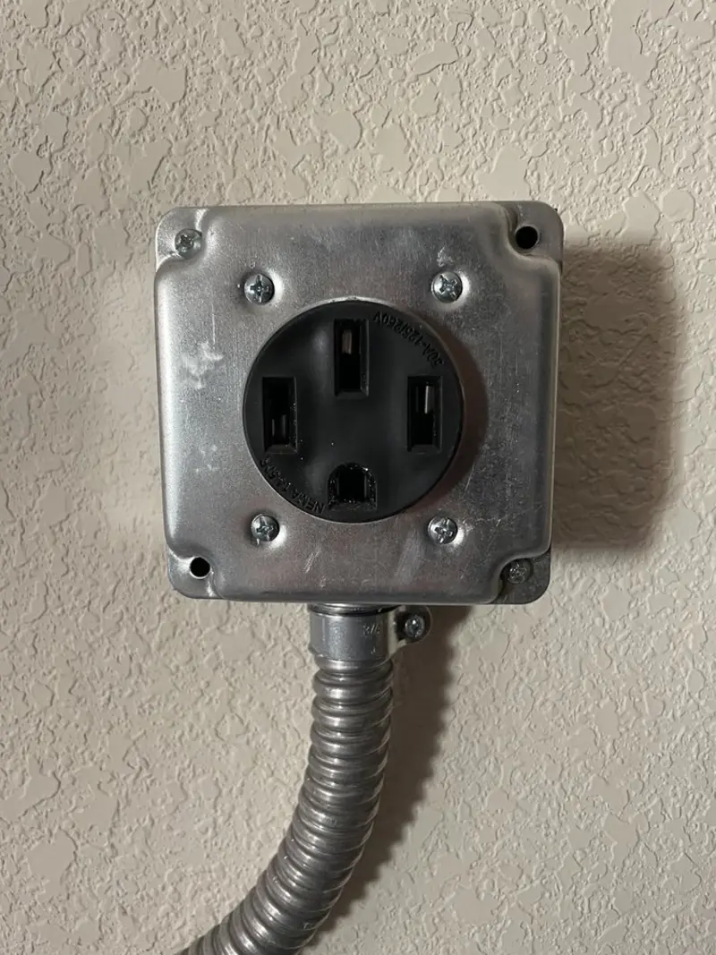 NEMA 14-50 outlet installed for Electrical Panel Upgrade in Utica
